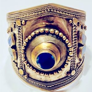 Authentic Vintage Lapis Afghan bracelet cuff
